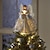 economico Addobbi di Natale-albero di natale angelo topper led angelo picco dell&#039;albero di natale fate bianche angelo decorazione dell&#039;albero di natale con luce, ciondolo con corona di albero fatato per la decorazione festiva della casa