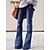 cheap Jeans-Women&#039;s Jeans Bell Bottom Pants Trousers Denim Full Length Micro-elastic Ripped Fashion Streetwear High Waist Street Daily Light Blue Black hole XS S Fall Winter