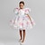 billiga Festklänningar-Barn Flickor Festklänning Ensfärgat Grafisk Kortärmad Prestanda Bröllop Mode Förtjusande Dagligen Bomull Festklänning Vår Höst 2-8 år Vit Elfenben Rodnande Rosa