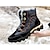 cheap Hiking Boots-Men&#039;s Boots Snow Boots Hiking Boots Winter Shoes Trekking Shoes Fleece lined Casual Outdoor Daily Cloth Warm Breathable Comfortable Lace-up Black Brown Color Block Fall Winter