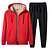 cheap Men&#039;s Tracksuits-Men&#039;s Tracksuit Sweatsuit 2 Piece Athletic Winter Long Sleeve Thermal Warm Breathable Soft Fitness Running Jogging Sportswear Activewear Solid Colored Black White Red