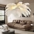 cheap Island Lights-LED Pendant Light Chandelier Gorgeous Extra Large 90cm Ostrich Feather Bouquet Pendant Light Romantic Mounted Lighting Fixture for Restaurant Bedroom Chain NOT Adjustable 110-240V