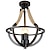 abordables Luces de techo-Lámpara colgante de techo moderna rústica cuerda de cáñamo cesta de hierro montaje semi empotrado luz de techo metal cocina bar restaurante decoración lámpara colgante 4 luces e14 velas 110-240v
