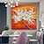abordables Pinturas florales/botánicas-Mintura, pinturas al óleo de flores de textura gruesa hechas a mano sobre lienzo, decoración de arte de la pared, imagen de árbol abstracto moderno para decoración del hogar, pintura enrollada sin