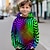 voordelige 3D hoodies en sweatshirts voor jongens-Kinderen Jongens Trui met capuchon Lange mouw 3D-afdrukken Verloop Zak Groen blauw Paars Kinderen Tops Herfst Lente Actief Modieus Dagelijks Dagelijks Voor Binnen Buiten Normale pasvorm 3-13 jaar