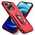 זול נרתיקים לאייפון-טלפון מגן עבור iPhone 15 Pro Max 14 Plus 13 12 11 Pro Max כיסוי אחורי מחזיק טבעת מגן גוף מלא תמיכה בטעינה אלחוטית שִׁריוֹן TPU PC מתכת
