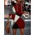 cheap Spring&amp;Autumn Dress-Women&#039;s Casual Dress Hoodie Dress Warm Fashion Mini Dress Hoodie Outdoor Vacation Going out Geometric Pocket Print Regular Fit White Wine Red S M L XL XXL