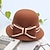 cheap Party Hats-Hats Headwear Polyester / Cotton Blend Bowler / Cloche Hat Bucket Hat Fedora Hat Casual Holiday Retro Elegant With Bowknot Pure Color Headpiece Headwear