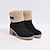 cheap Snow &amp; Winter Boots-Women&#039;s Boots Snow Boots Plus Size Winter Boots Daily Solid Colored Fleece Lined Booties Ankle Boots Winter Pom-pom Chunky Heel Round Toe Vintage Fashion Casual Suede Faux Fur Loafer Black Orange