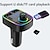 abordables Kit de Bluetooth/manos libres para coche-Transmisor fm inalámbrico bt con luces ambientales coloridas modulador de radio de coche manos libres reproductor de mp3 tipo c adaptador de carga de teléfono dual usb