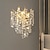 baratos Candeeiros de Parede de Cristal-Lâmpada de arandela led cristal regulável 25/40cm minimalista montagem na parede luminária luzes internas para sala de estar quarto 110-240v
