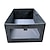 preiswerte Aufbewahrung &amp; Organisation-Einfarbige, transparente Aufbewahrungsbox für Kleidung, zusammenklappbare, nicht abgedeckte Aufbewahrungsbox für Hemden und Hosen, waschbare und sichtbare Organisationsbox, 2 Stück