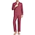 economico Pigiami-Per uomo loungewear Pigiami Set pigiama Top e pantalone del pigiama 2 pezzi A quadri Moda Informale Comoda Interni Giornaliero Cotone Poliestere Comfort Bavero Manica lunga Camicia Pantalone A