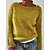 cheap Sweaters &amp; Cardigans-Women&#039;s Pullover Sweater Jumper Jumper Ribbed Knit Oversized Regular Crew Neck Solid Color Daily Going out Stylish Casual Fall Winter Black Yellow S M L