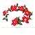 זול צמחים מלאכותיים-קישוטי חג המולד 2m קישוט קש מלאכותי לחג המולד פרח אדום קישוט פסטיבל קש