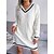 cheap Spring&amp;Autumn Dress-Women&#039;s Casual Dress Sweater Dress Shift Dress Ribbed Mini Dress Fashion Streetwear School Outdoor Street Long Sleeve V Neck Loose Fit 2023 White Pink Blue Color S M L Size