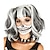 billige Kostumeparykker-skelet paryk med fletninger halloween cosplay fest parykker