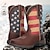cheap Cowboy &amp; Western Boots-Men&#039;s Boots Cowboy Boots Retro Walking Casual Daily PU Comfortable Mid-Calf Boots Loafer Brown Spring Fall