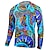cheap Men&#039;s Jerseys-21Grams Men&#039;s Downhill Jersey Long Sleeve Bike Top with 3 Rear Pockets Mountain Bike MTB Road Bike Cycling Breathable Quick Dry Moisture Wicking Reflective Strips Violet Black / Orange Yellow Graphic