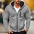 cheap Men&#039;s Hoodies-Men&#039;s Hoodie Full Zip Hoodie Jacket Outerwear Black Army Green Navy Blue Gray Color Block Hooded Sports &amp; Outdoor Daily Holiday Patchwork Streetwear Cool Casual Spring &amp;  Fall Clothing Apparel Hoodies