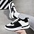 cheap Men&#039;s Sneakers-Men&#039;s Sneakers White Shoes Walking Vintage Casual Outdoor Daily Knit Warm Height Increasing Comfortable Lace-up Black / White White Fall Winter