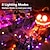 cheap LED String Lights-Halloween Purple Orange Light String 8 Function Indoor and Outdoor Halloween Decorative Light String Low Voltage Safety Plug 10 Meters 100 Lights 20 Meters 200 Lights 30 Meters 300 Lights