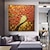 abordables Pinturas florales/botánicas-Mintura, pinturas al óleo de flores de textura gruesa hechas a mano sobre lienzo, decoración de arte de la pared, imagen de árbol abstracto moderno para decoración del hogar, pintura enrollada sin