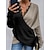 cheap Sweaters &amp; Cardigans-Women&#039;s Pullover Sweater Jumper Jumper Ribbed Knit Patchwork Criss Cross Regular V Neck Solid Color Daily Going out Stylish Casual Fall Winter White Khaki S M L