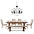 cheap Candle-Style Design-Farmhouse Chandelier 6 Light 25&quot; Black Truck Wheel Pendant Light Round Kitchen Island Lamp for Dining Room Kitchen Bedroom Living Room Foyer Hallway 110-240V