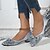 economico Ballerine da donna-ballerine glitterate da donna con fiocco - eleganti scarpe basse con tacco impreziosite da strass per feste e occasioni formali