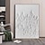 cheap Abstract Paintings-Hand Painted Oil Painting White Textured Mountains Painting White Textured Wall Art Abstract Wall Decor Calming Painting Stretched Canvas