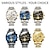 levne Quartz hodinky-OLEVS Muži Křemenný Módní Hodinky na běžné nošení Wristwatch Zobrazení fáze měsíce Svítící Kalendář Chronograf Nerez Hodinky