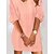 cheap Spring&amp;Autumn Dress-Women&#039;s Casual Dress Sweater Dress Winter Dress Ribbed Mini Dress Fashion Basic Daily Date Going out Long Sleeve V Neck Loose Fit 2023 Pink Color S M L XL XXL Size