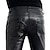 זול מכנסיים רגילים-בגדי ריקוד גברים מכנסיים מכנסי עור מלאכותי מכנסיים רגילים כיס אחיד קומפורט נושם בָּחוּץ יומי ליציאה אופנתי יום יומי שחור