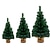 economico Figure da collezione-Mini albero di Natale artificiale, pino artificiale di Natale in miniatura per le vacanze con base in borsa di stoffa per la decorazione di ornamenti da tavolo per desktop di feste di Natale di home