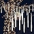 billige LED-kædelys-julelys udendørs meteor bruselys faldende regn lys 80cm 8 rør 576 led sne faldende istap kaskade lys til juletræ halloween dekoration bryllupsfest