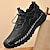 Χαμηλού Κόστους Ανδρικά χειροποίητα παπούτσια-Ανδρικά Οξφόρδη Ρετρό Χειροποίητα Παπούτσια Περπάτημα Καθημερινό Καθημερινά Δέρμα Άνετο Μποτίνια Μοκασίνια Μαύρο Χακί Άνοιξη Φθινόπωρο