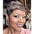 cheap Older Wigs-Pixie Wigs for Black Women Short Black Mixed Red Hair Wig Natural Pixie Cut Wig Short Hairstyles Wig for Black Women Synthetic Red Short Pixie Cut Wig for Old Lady Daily Use