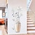 abordables Autocollants muraux-Autocollant mural à motif floral, autocollant d&#039;art mural auto-adhésif pour la décoration de la maison