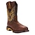 levne Cowboy &amp; Western Boots-Pánské Boty Kovbojské boty Retro Chůze Na běžné nošení Denní Kůže Pohodlné Kotníčkové Povaleč Hnědá Jaro Podzim
