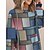 cheap Spring&amp;Autumn Dress-Women&#039;s Casual Dress Sweatshirt Dress Warm Fashion Mini Dress Crew Neck Outdoor Vacation Going out Geometric Print Loose Fit Royal Blue Blue S M L XL XXL