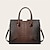 cheap Handbag &amp; Totes-Women&#039;s Handbag Bag Set Shoulder Bag PU Leather Office Holiday Zipper Large Capacity Waterproof Durable Solid Color Light Brown Black Beige