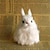 abordables Poupées-affichage de fenêtre de lapin simulé petite poupée de lapin blanc lapin jaune cadeau lapin gris salon bureau lapin accroupi décoration de voiture