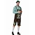 abordables tenues de l&#039;oktoberfest-Fête d&#039;Octobre Costume Lederhosen Chemise Bavarois Bavarois Allemand Prairies Homme Tissu de style traditionnel Chemisier Short Chapeau