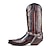 cheap Cowboy &amp; Western Boots-Men&#039;s Boots Cowboy Boots Daily Faux Leather Mid-Calf Boots Black Red Brown Fall Winter