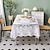 cheap Tablecloth-White Lace Tablecloth Rectangle Table Cloth Wipe Clean Spring Tablecloth Farmhouse Outdoor Picnic Cloth Table Cover Floral For Wedding,Dining,Easter