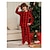 voordelige Pyjama&#039;s-Familie-look Pyjama  Katoen Ruitjes Geruite pyjama School Afdrukken Rood Lange mouw Mama En Ik Outfits Actief Bijpassende outfits
