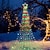 billige Holiday String Lights-juletre lysslynge lys utendørs dekorasjon stjerne lys 8 moduser plug in 350 led foss juletre stjerne topper fe lys for terrasse ferie jul dekor fargerik belysning eu us au uk plugg