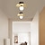 Недорогие Встраиваемые и полунавесные крепления-медный потолочный светильник полузаподлицо, потолочный светильник для спальни, гостиной, прихожей, кухни, современный барабанный светильник, близкий к потолку, 110-240 В
