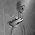 preiswerte Badewannenarmaturen-Wasserfall-Duscharmaturen mit Druckausgleichs-Duschsystem, Hochdruck-Brausemischbatterien mit hohem Durchfluss im minimalistischen Stil mit Handhahn und Keramikventil im Inneren